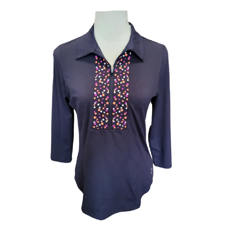 Bargain Prices Jofit Women's Navy Confetti Embroidered 3/4 Sleeve Golf Polo Size XS MSP$80