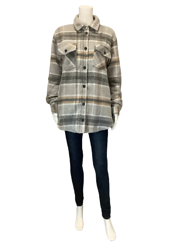 YEAR-End Sale Thread and Supply Womans Shacket Midi Plaid Print Size: S