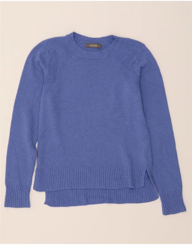 Savings Galore OASIS Womens Crew Neck Jumper Sweater UK 10 Small Blue Polyester