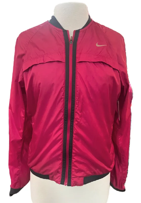 Lowest Price Nike Women's Magenta Full-Zip Running Jacket Size L