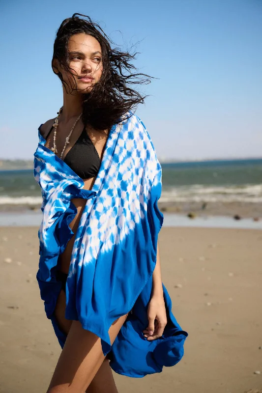 Super Sale Rising Tides Tie-Dye Open-Front Kimono Cover-Up