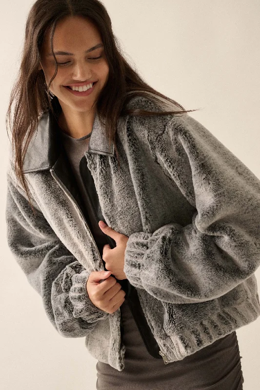 Price Fest Just Fur You Zip-Up Collared Faux Fur Jacket