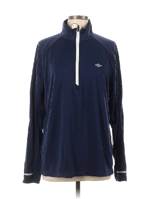 Special Promotion Women's Zero Restriction Dark Navy Zip Golf Pullover w/ Logo Size L MSP$120