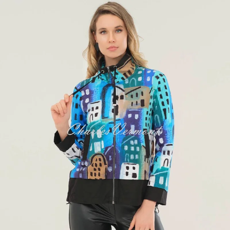 Lowest Price Dolcezza 'City Stories' Zip Jacket with Drawstring Hem - Style 73725