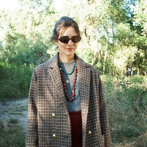 Now or Never May Oversized Blazer in Brown