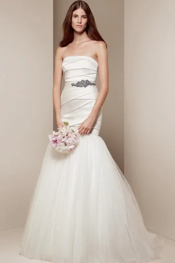Incredible Offers Vera Wang White by Vera Wang Fit and Flare Wedding Dress  VW
