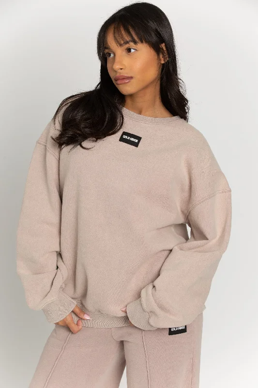 Exclusive Deal Taupe GH Crewneck Sweatshirt