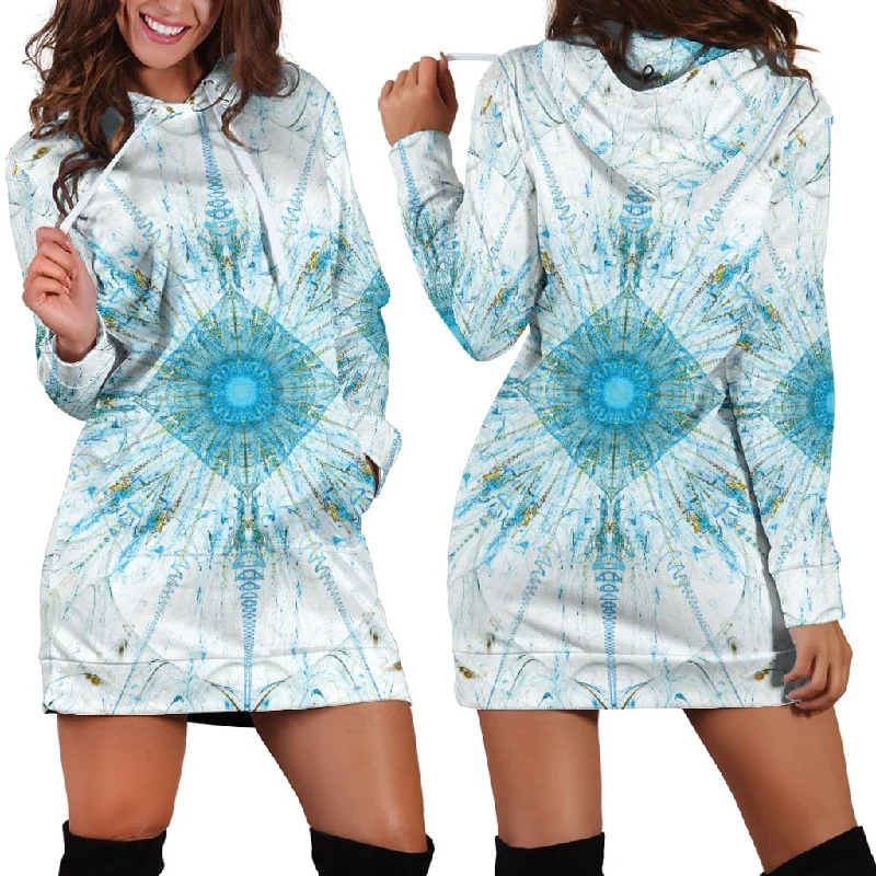 Bargain Bin Fractal Mandala Women's Hoodie Dress