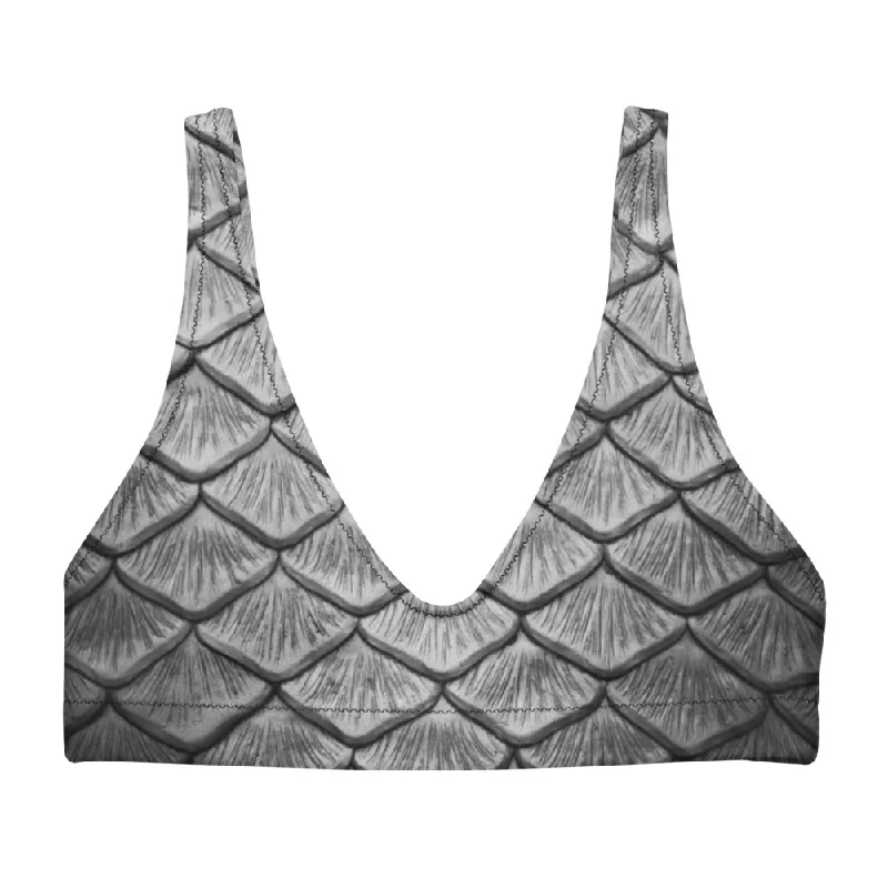 Limited Availability Starcrossed Silver Recycled Padded Bikini Top