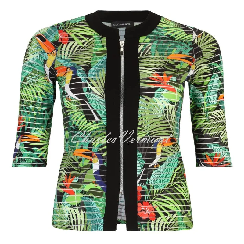 Act Fast Doris Streich Tropical Print Lightweight Jacket - Style 396715-98