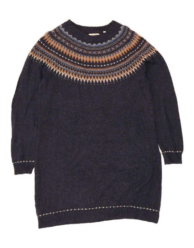 Great Deals FAT FACE Womens Crew Neck Jumper Sweater UK 16 Large Navy Blue Fair Isle Great Deals FAT FACE Womens Crew Neck Jumper Sweater UK 16 Large Navy Blue Fair Isle