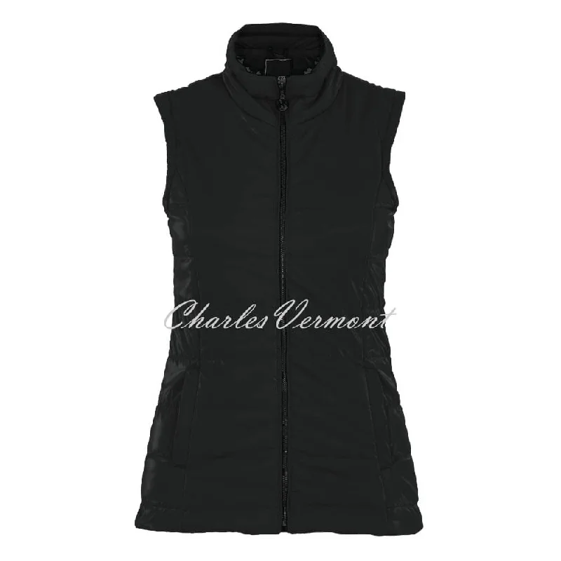 Year-End Sale Dolcezza High Gloss Lightly Padded Gilet - Style 73802 (Black)