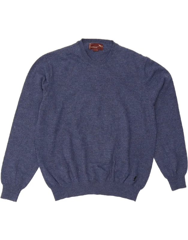 Exclusive Preview MARLBORO CLASSICS Womens Crew Neck Jumper Sweater UK 20 2XL Navy Blue Wool Exclusive Preview MARLBORO CLASSICS Womens Crew Neck Jumper Sweater UK 20 2XL Navy Blue Wool