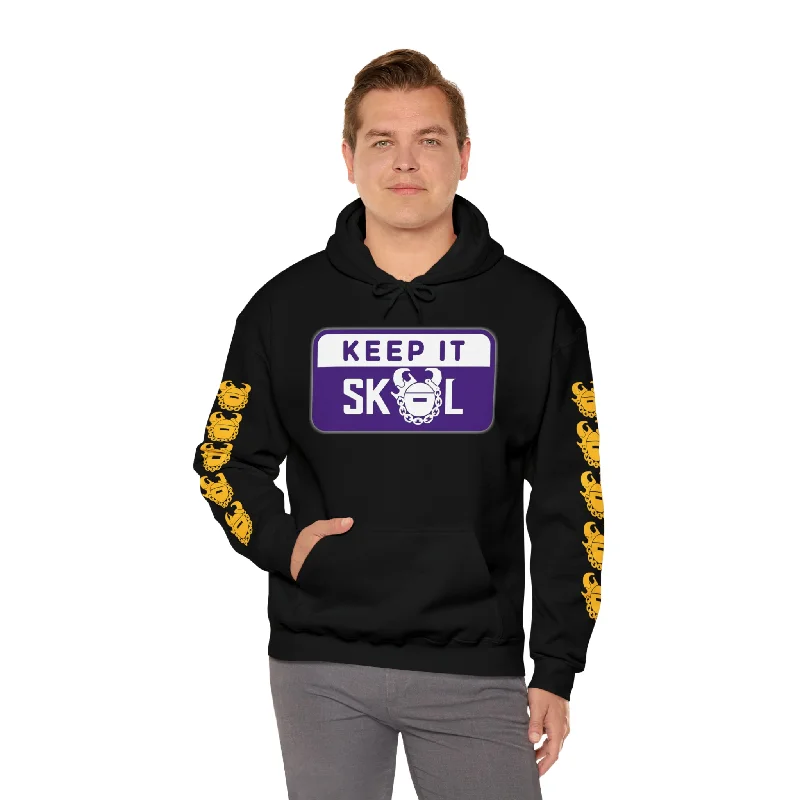 Final Markdown Unisex Heavy Blend™ Hooded Sweatshirt - Keep it Simple (Framed) + Game Day Helmet (Sleeves) Final Markdown Unisex Heavy Blend™ Hooded Sweatshirt - Keep it Simple (Framed) + Game Day Helmet (Sleeves)