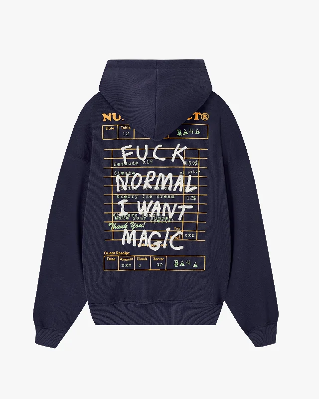 Don't Wait FUCK NORMAL HOODIE NAVY
