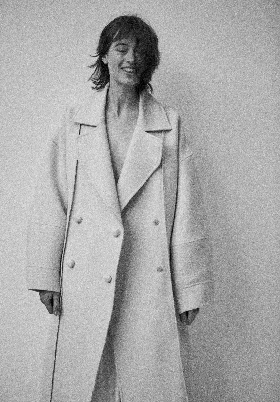 Overstock Snegurochka Cream Wool Hemp Shell Buttons Coat