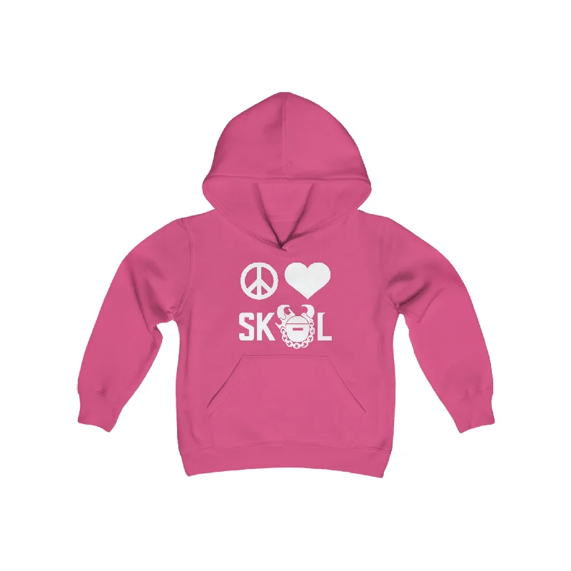 Exclusive Preview Youth Heavy Blend Hoodie - Peace & Love