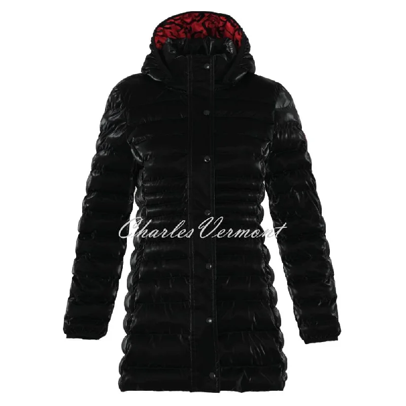 Midnight Sale Dolcezza High Gloss Padded Coat With Printed Lining - Style 73815