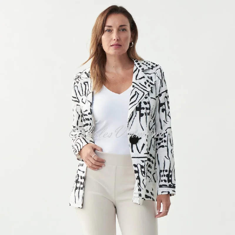 Clearance Event Joseph Ribkoff Abstract Print Jacket – Style 221113