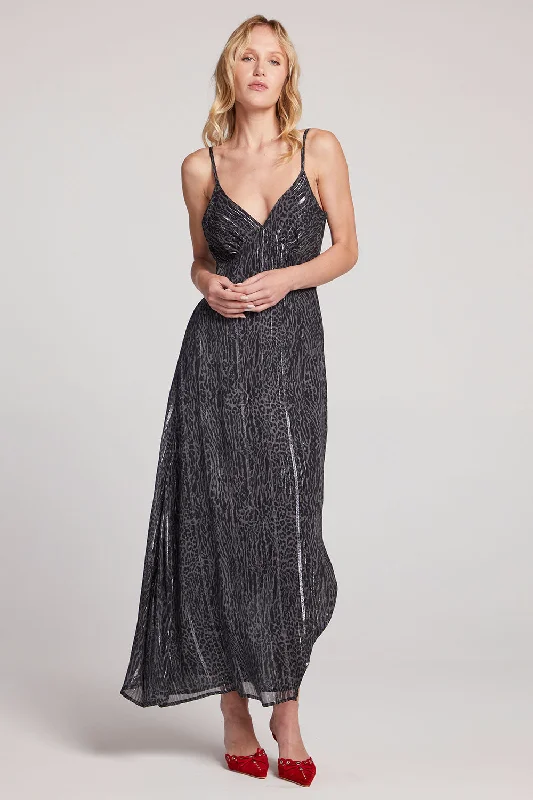 Best Bargains Kiss Licorice Leopard Slip Dress