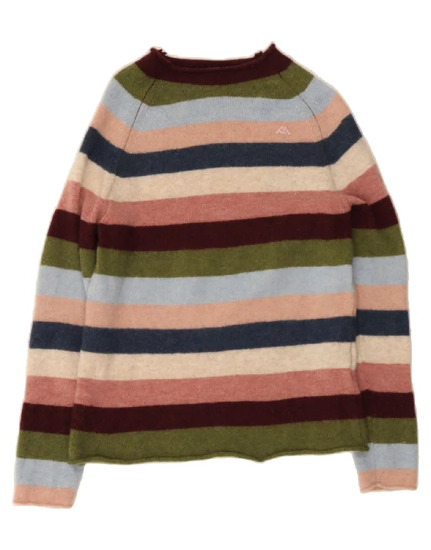 While Supplies Last KAPPA Womens Boat Neck Jumper Sweater UK 12 Medium Multicoloured Striped While Supplies Last KAPPA Womens Boat Neck Jumper Sweater UK 12 Medium Multicoloured Striped