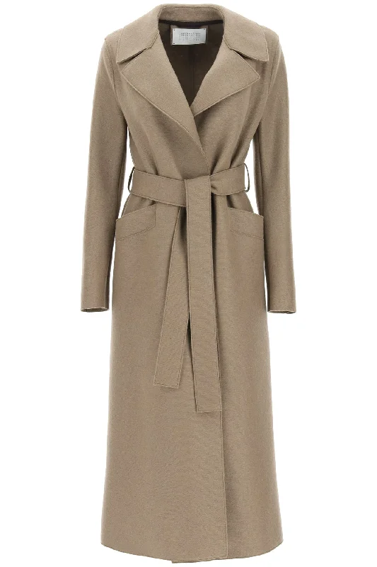 Extra Savings long pressed wool coat A1191MLK TAUPE