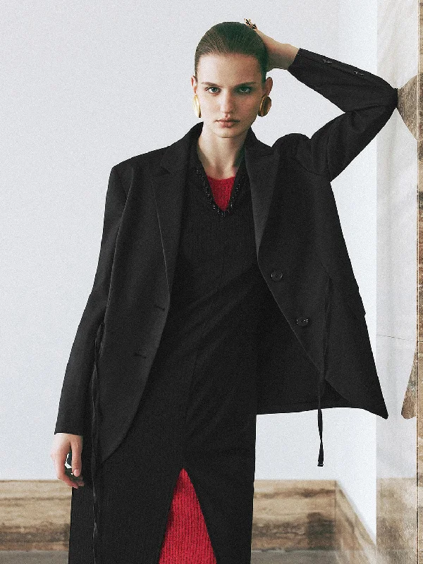 Bargain Prices Notched Collar Blazers