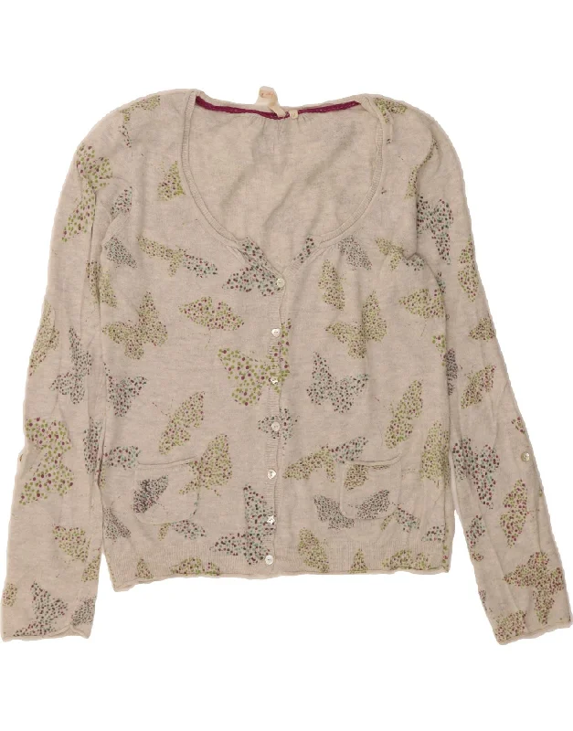 Low Prices WHITE STUFF Womens Cardigan Sweater UK 12 Medium Grey Cotton Butterfly