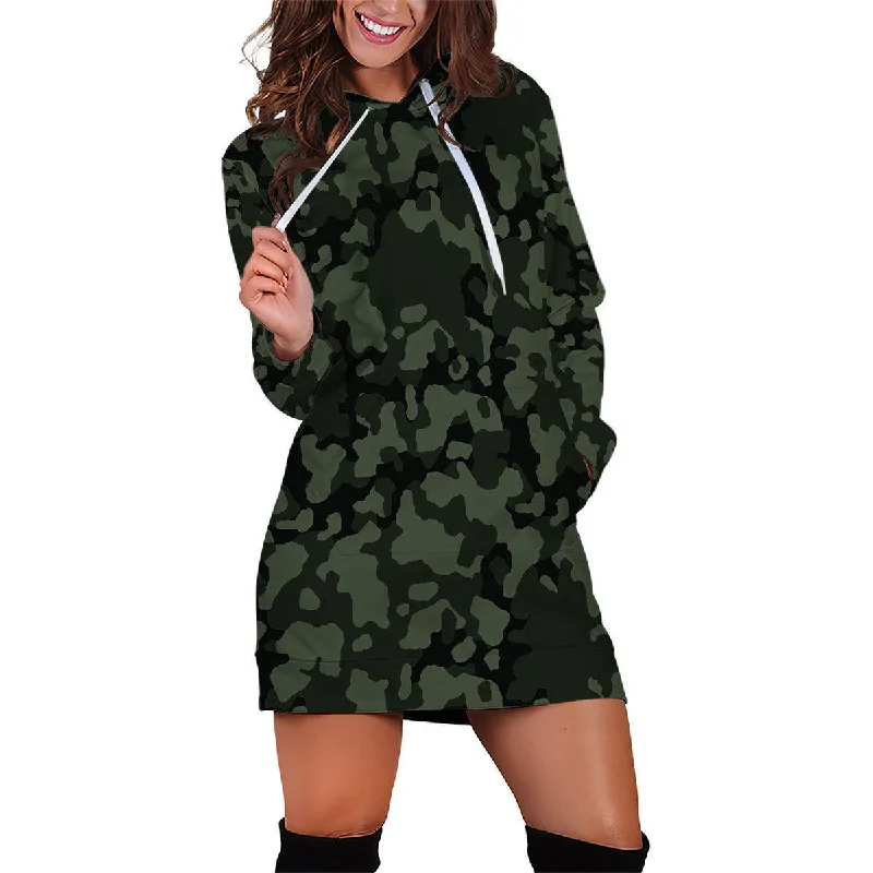 Final Clearance Flecktarn Darkgreen Dress Hoodie