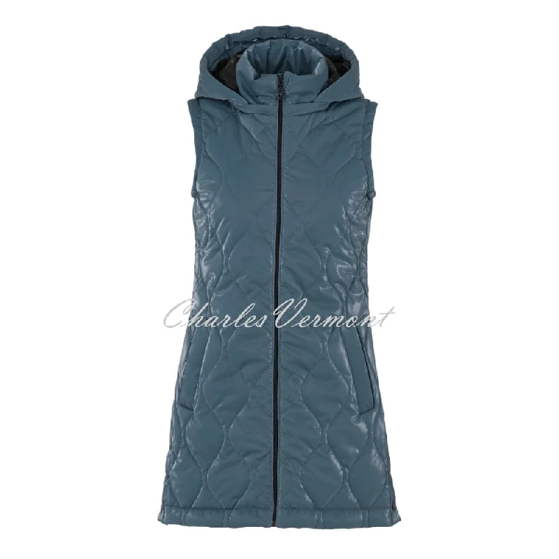 Special Offer Dolcezza Longline Gilet - Style 73861 (Teal Blue)