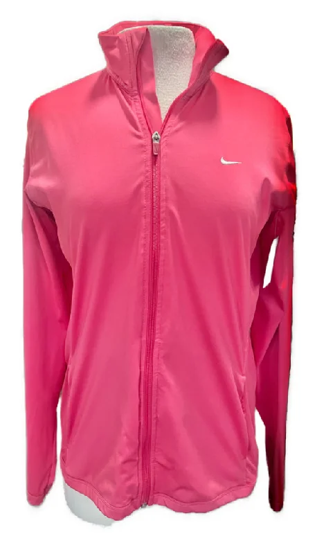 Hurry In Nike Dri-Fit Women's Full-Zip Pink Mid-layer Jacket Size L