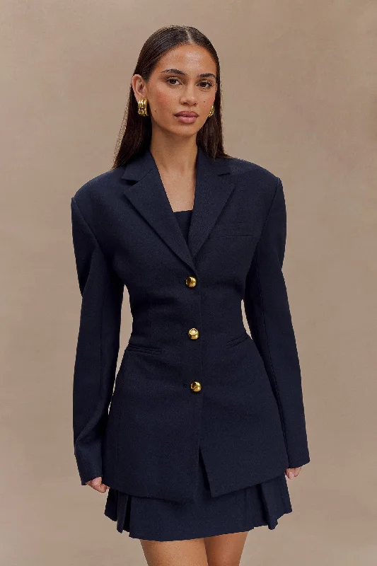 Online Exclusive Bellamy Cinched Blazer - Dark Navy