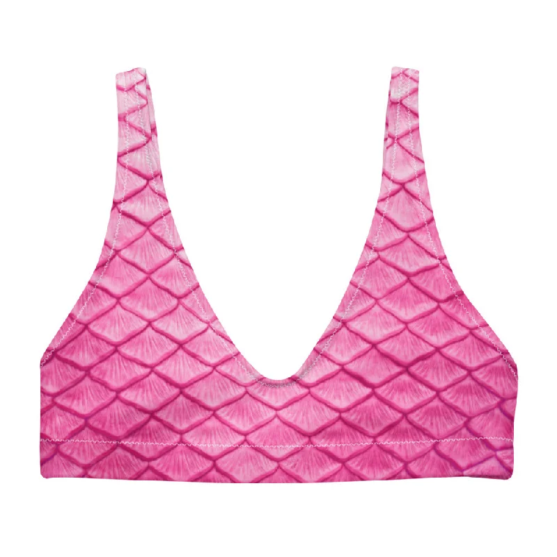 The Best Prices Plumeria Pink Recycled Padded Bikini Top