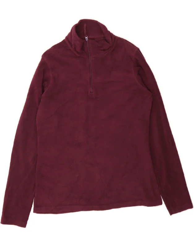 Extra Savings MOUNTAIN WAREHOUSE Womens Zip Neck Fleece Jumper UK 14 Medium Maroon