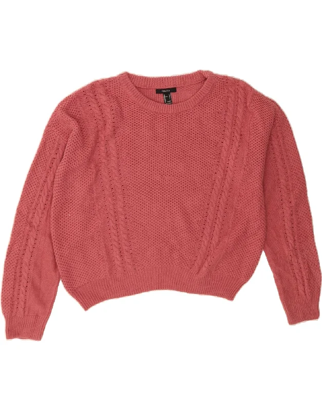 Special Offer FOREVER 21 Womens Oversized Crop Crew Neck Jumper Sweater UK 16 Large Pink Special Offer FOREVER 21 Womens Oversized Crop Crew Neck Jumper Sweater UK 16 Large Pink