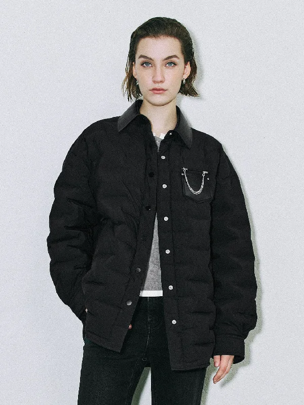 Last Chance Chain Decor Down Outerwear