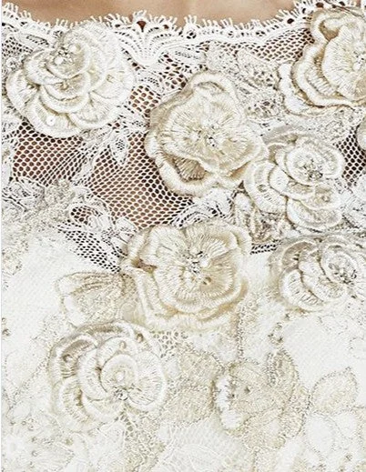 Low Prices Melissa Sweet Shortsleeve Lace Sheath 3D Floral