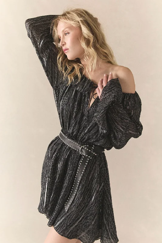 Exclusive Savings Starlette Licorice Class Leopard Mini Dress