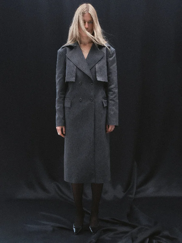 Deep Discounts SeaSycle Trench Coat - Graffite