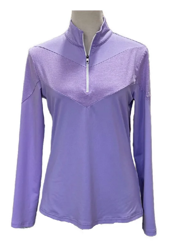 Buy More, Save More Footjoy Women's Purple Zip Mock Golf Pullover w/ Sleeve Logo Size S MSP$95 Buy More, Save More Footjoy Women's Purple Zip Mock Golf Pullover w/ Sleeve Logo Size S MSP$95