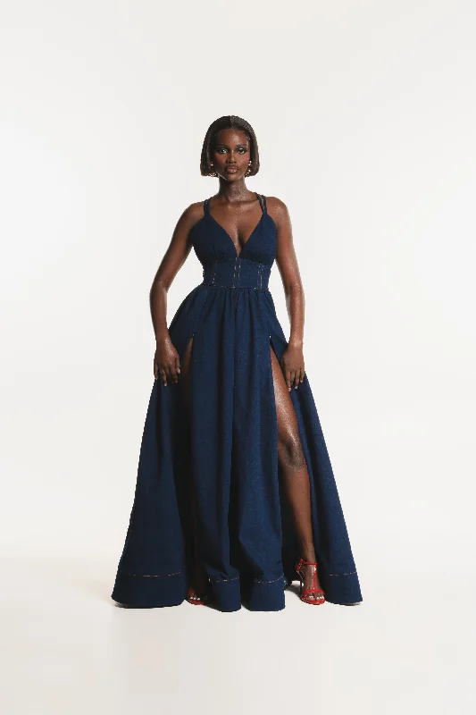Can't Miss Denim ADELE Maxi Dress
