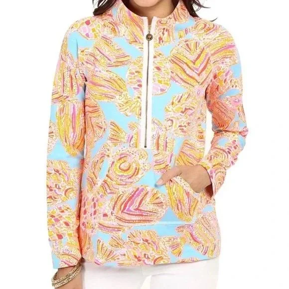 Members Only New Lilly Pulitzer Skipper Popover in Breakwater Blue / Tini Bikini Size L MSP$98 Members Only New Lilly Pulitzer Skipper Popover in Breakwater Blue / Tini Bikini Size L MSP$98